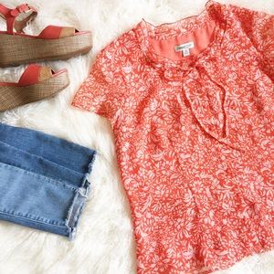 Coldwater Creek floral button down blouse